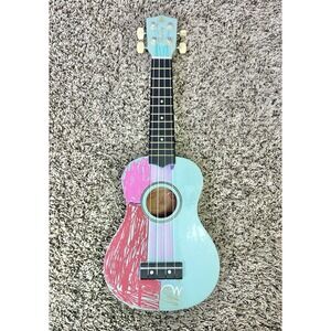 Honsing Soprano Ukulele Blue Basswood Hawaii 21 Inches Long Durable
